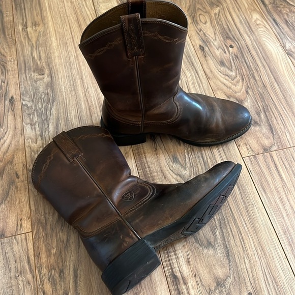 Ariat Heritage Roper Western Men’s Boots Size 8D in Distressed Brown - Picture 3 of 9